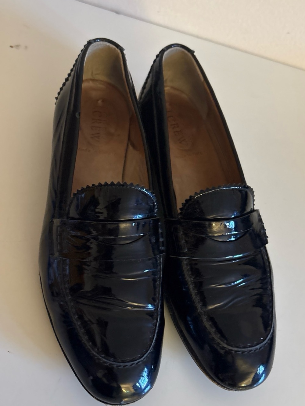J crew Patent Leather Penny Loafers - Black 7.5